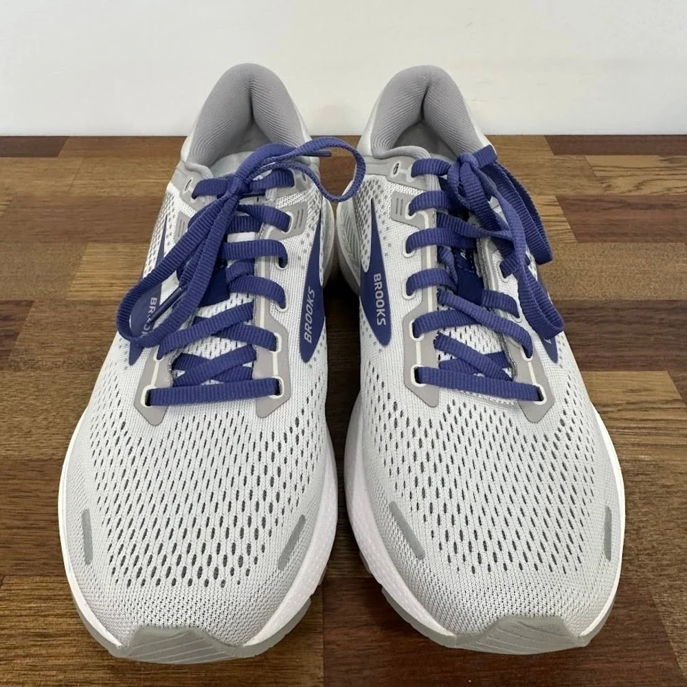 Brooks Womens Sneakers Size 9 Adrenaline GTS 22 Running Shoes Gray Blue Active